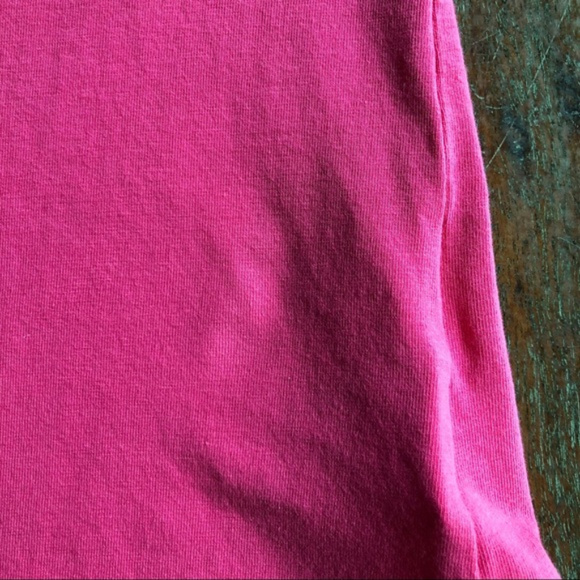 Lilly Pulitzer Michelle Tee Hot Pink V Neck - Picture 7 of 7